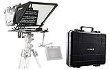 Glide Gear TMP 750 17' Professional Video Camera Tablet Teleprompter 70/30 Beam Splitting Glass with Hard Protective Carry Case