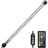 NICREW Submersible RGB Aquarium Light, Underwater Fish Tank Light with Timer, Multicolor LED Light with Remote Controller, 15 Inches