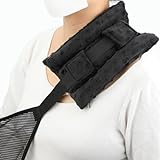 HapiPoppy Strap Cushions Pillow for Arm Sling, Neck Pad Shoulder Brace Carry Pillows Elbow Wrist Injury Cast Rotator Cuff Replacemet Surgery Support Padding for Women Men and Kids Black