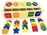 Dailyfunn Montessori Toys Color&Shape Sorting Learning Matching Box for Baby Toddlers 1-3 Year Old