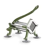 New Star Foodservice 42306 Commercial Grade French Fry Cutter with Suction Feet, 3/8', Green