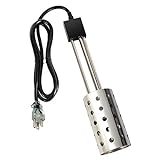 Gesail 1500W Electric Immersion Heater, UL-Listed Bucket Water Heater with 304 Stainless-Steel Guard, Submersible Bucket Heater with Thermostat and Auto Shutoff, Heats 5 Gallons Water in Minutes