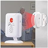 Upgraded Version Bed Sensor Alarm and Fall Prevention for Elderly/Dementia and More,Caregiver Pager Motion Sensor Alarm with 5 Volume Level(1 Caregiver Pager+1 Sensor)