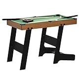 Soozier 40'' Foldable Billiards Tabletop Game, Pool Table Set Fun for Whole Family Game Room Man Cave, with Easy Folding for Storage, with Balls, Cues, Chalk, Brush