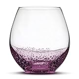 Integrity Bottles, Wine Glass, Handblown Gifts (Bubbly Purple)