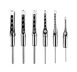 Square Hole Mortise Chisel Drill Bit Tools, HSS Woodworking Hole Saw Mortising Chisel Drill Bit Set Twist Drill, Different Sizes 1/4' 5/16' 3/8' 1/2' 9/16' 5/8'(6pcs)