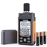 Decibel Meter, TopTes TS-501B Sound Level Meter with 2.25” Backlit LCD Screen, Portable SPL Meter with A/C Weighted, Range 30-130dB, MAX/MIN, Data Hold, Use for Home, Noisy Neighbor, Factory - Orange