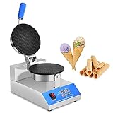 YOOYIST Commercial Ice Cream Cone Maker Waffle Cone Iron Machine LED Temperature Control For Restauant Bakery Non Stick Heavy Duty