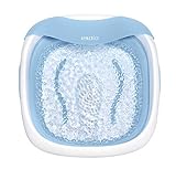 HoMedics Foldaway Luxury Foot Spa and Massager with Heater/Keep Warm Function - Soothing Vibration Massage, Clever Collapsible and Compact Design, Use with Your Favourite Bath Salts and Essential Oils