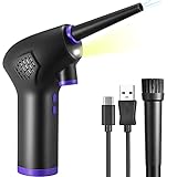 Bosttor Compressed Air Duster for Computer Keyboard, 15000mAh Rechargeable Battery with USB-C Fast Charging, Powerful 36000 RPM Air Blower, Cordless Electric Canned Air Duster Replaces Air Cans