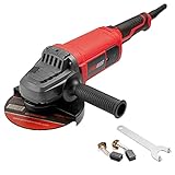 PROMAKER Angle Grinder 9 inch,17.2 AMP 8400 RPM, Heavy Duty Angle Grinders with two (2) extra Carbon brushes. Electric metal grinding hand tool with Soft Start Technology PRO-ES2009