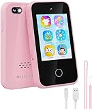 dancingcow Kids Smart Phone for Girls Ages 3-7, Kids Cell Phone Toy with Dual Camera for 3 4 5 6 7 Years Old Girls Birthday Gift, Toddler Play Phone with Learning Games for Boys (Pink)