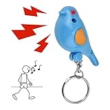 Whistle Key Finder Voice Control Bird Shape Keychain Mini Key Anti-Lost Tracer Finder with LED Light Suitable for Key Wallet Cellphone(Blue)