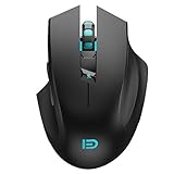 Granvela Noiseless Wireless Mouse,Forter i720 Ergonomics Right-Handed Wireless Silent Gaming Mouse for Windows and MAC - Black