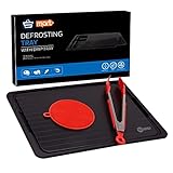 goods Professional Defrosting Tray Frozen Meat - Thawing Food Rapid - Safer Defroster Plate Thaw, No MicrowaveElectricity Plate, Drip Tray,Tong & Silicon Scrubber