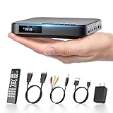 DESOBRY Mini DVD Player - 1080P HD Compact Player for TVs with HDMI, All Region Free, CD/DVD, USB/TF Card, Remote Control, PAL/NTSC Support
