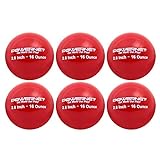 PowerNet 2.8' German Marquez Weighted Hitting Batting Training Balls (6 Pack) | 12 to 20 oz | Build Strength and Muscle | Improve Technique and Form | Baseball Size (16 Oz - Red)