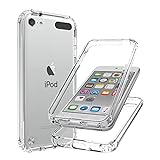 Bohefo Clear Case Compatible with iPod Touch 6/iPod Touch 5/iPod Touch 7 Case for Girls Women, Cute Crystal TPU Bumper Shockproof Protective Phone Case Cover for iPod Touch 5/6th/7th (Clear)