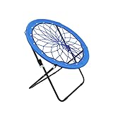 CAMP SOLUTIONS Bungee Chair Portable Foldable, Dish Chair Bunjo Game Chair for Gift Outdoor and Indoor and Camping and BBQ (Royal Blue)