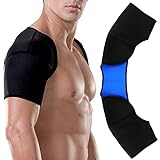FERCAISH Double Shoulder Brace Warm Support Protector Shoulder Strap Brace for Sleeping Outdoor Lifting Sports, Relieve Chronic Tendinitis Pain, Breathable Sports Protective Gear (Size M)