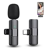 PQRQP Wireless Mini Microphone, Microphone for Android/Laptop, USB C Microphone, Wireless Microphone with Noise Cancellation for Recording, Live Streaming, TikTok
