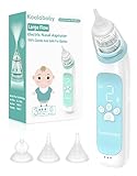 Koalababy Large Flow Electric Nasal Aspirator, 2023 Newest Baby Nose Sucker, Baby Nose Suction, Nose Cleaner for Toddlers with 3 Silicone Tips, 3 Suction Levels, Music & Light Soothing Function, Blue