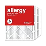 AIRx Filters Allergy 20x25x1 Air Filter MERV 11 Pleated Furnace Filter HVAC AC Filters - Made in the USA - Box of 6