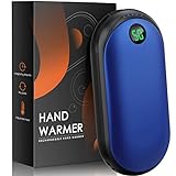 Hand Warmers, Rechargeable 10000mAh Electric Handwarmers & Powerbank, 15 Hours Warmth Reusable Handwarmer, 3 Heat Levels, 2S Double-Sided Quick Heating, LED Digital Temp Display & Battery Indicators