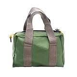 BLIRITEL 12 Inch Wide Mouth Tool Bag, Heavy Duty Canvas Tool Storage Bag, Large Capacity Handbag, Multi-function Tool Organizer Tote Bag for Storage Wrenches Pliers (Green - 12 Inch)
