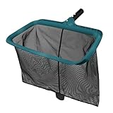 Poolvio Professional Swimming Pool Skimmer Net, Heavy Duty Pool Leaf Rake with Ultra Deep Fine Mesh Net Bag, Fast Cleaning Tool for Inground & Above Ground Pool (Pole not Included)