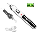 igooo Cordless Speed-Heating Soldering Pen, Portable Soldering Iron, Rechargeable Li-ion Battery, 3 Seconds Superfast Heat Up, LED light, Electronic Soldering Kit, Heat Cutter, Pyrography Wood Burning