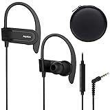 Joysico Wired Over The Ear Earbuds with Microphone Volume Control Ear Hook and Case, Sweatproof Sport Earphones for Running Exercise Gym Workout, Wrap Around Headphones for Cellphones, Laptop, Tablet