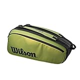 WILSON Blade V8 Super Tour Tennis Racket Bag - 9 Pack, Green