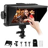 VILTROX 5.5 Inch Portable On-Camera Monitor, 4K Touchscreen HDMI Video Field Monitor, 1920×1080 Wide Viewing, Sunshade Hood, HDMI in and outputs, 3D LUTs