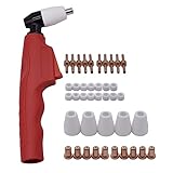 GZTIGWELD PT-31 LG-40 20072 Plasma Cutter Torch Head Body and Plasma Tip Electrode Nozzle Cup Gas Ring Consumables Kit 41pcs