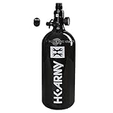 Maddog HK Army 48ci/3000psi Compressed Air HPA Paintball Tank and Fill Nipple Protector Combo - Black