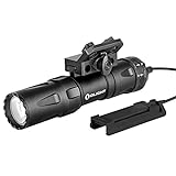 OLIGHT Odin Mini 1250 Lumens Ultra Compact Rechargeable Mlok Mount Tactical Flashlight, Removable Slide Rail Mount and Remote Switch, 240 Meters Beam Distance, Mlok Included