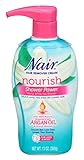 Nair Hair Remover Shower Power Max Argan Oil 13 Ounce Pump (384ml) (3 Pack)