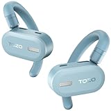 TOZO OpenBuds Lightweight True Open Ear Wireless Earbuds with Multi-Angle Adjustment, Bluetooth 5.3 Headphones with Dual-Axis Design for Long-Lasting Comfort, Crystal-Clear Calls for Driving, Blue