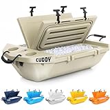 CUDDY Floating Cooler and Dry Storage Vessel – 40QT – Amphibious Hard Shell Design - Tan