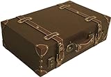 Wald Imports - Paperboard Suitcase -Decorative Storage Boxes - Suitcase for Decoration, Storage, and More (Brown)