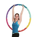 Weighted Hula Hoop, ACU Hoop 3L - 3.3 lb Large, Weight Loss Fitness Workout Sports Hoop with ridges. (Rainbow Colors)