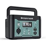 Portable Power Station, Onionroom 515WH Solar Powered Generator with 120V/500W AC Outlets Powerful Electric Outdoor Generators Mobile Power Battery Pack for RV/Van Camping Emergency