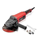 PROMAKER 7 inch Angle Grinder, 17.2 AMP 8400 RPM, Heavy Duty Hand Grinder with two (2) extra Carbon brushes. Electric grinders tool for metal with Soft Start Technology PRO-ES2000