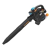 LawnMaster No-Pull Leaf Blower Gas-Powered with Electric Start Variable Speed & Cruise Control,26 cc 2-Cycle Engine, Class Leading 350CFM,200MPH, (NPTBL26A)