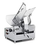 KWS MS-12A Automatic Commercial 1050w Electric Meat Slicer 12' Stainless Steel Blade, Frozen Meat, Food Slicer/Low Noises [ ETL, NSF Certified]