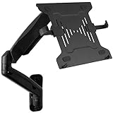 VIVO Height Adjustable Pneumatic Extended Arm Laptop Wall Mount, Full Motion Articulating Notebook Tray, Fits 10 to 15.6 inch Screen, Black, MOUNT-V001GL