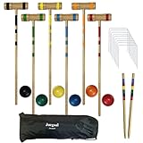 Juegoal Upgrade Six Player Croquet Set for Kids Family with Carrying Bag, 32 Inch