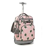 Tilami Rolling Backpack 18 inch Wheeled Backpack School College Student Travel Trip Boys and Girls