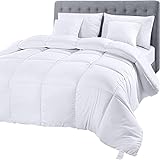 Utopia Bedding Comforter Duvet Insert - Quilted Comforter with Corner Tabs - Box Stitched Down Alternative Comforter (King, White)